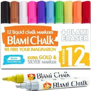 12 LIQUID CHALK MARKERS